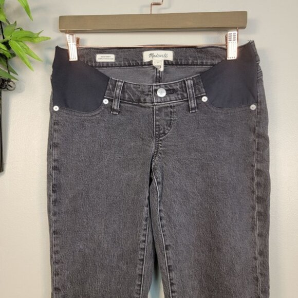 Madewell Straight Leg Maternity Jeans Perfect Vintage Side Panel Black Size 25 - Picture 7 of 13